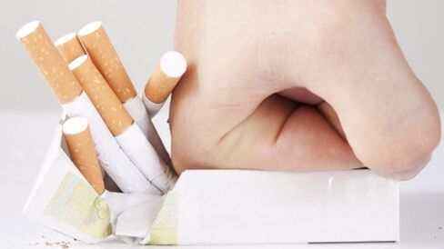 Abrupt cessation of smoking, causing disruptions in the functioning of the body